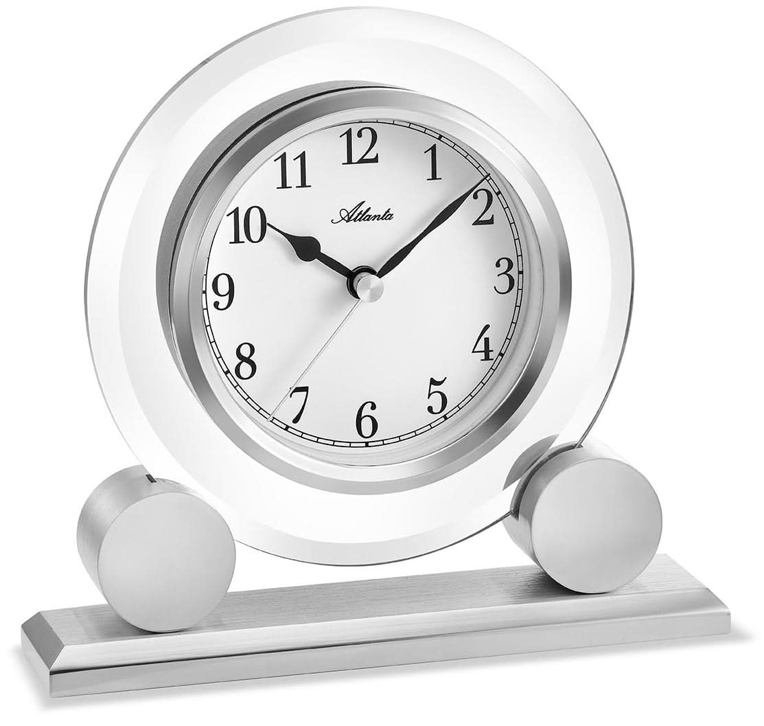 Atlanta Table Clock 14.5x15x6 cm Metal • Elegant design • Precise quartz movement