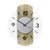Sonoma oak wall clock with gray dial, black hands, and AMS stamp
