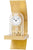 Standuhr mit goldenem Antikgehäuse, weißem Zifferblatt und sichtbarer Pendelmechanik