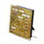 Wall clock word clock with LED display, gold-brown dial and black frame, power adapter cable