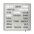 Wall clock with LED word display in aluminum frame, display clearly readable.