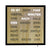 Wooden wall clock with LED word display and black frame