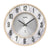 AMS wall clock with marbled dial look, Roman numerals, and quartz hands