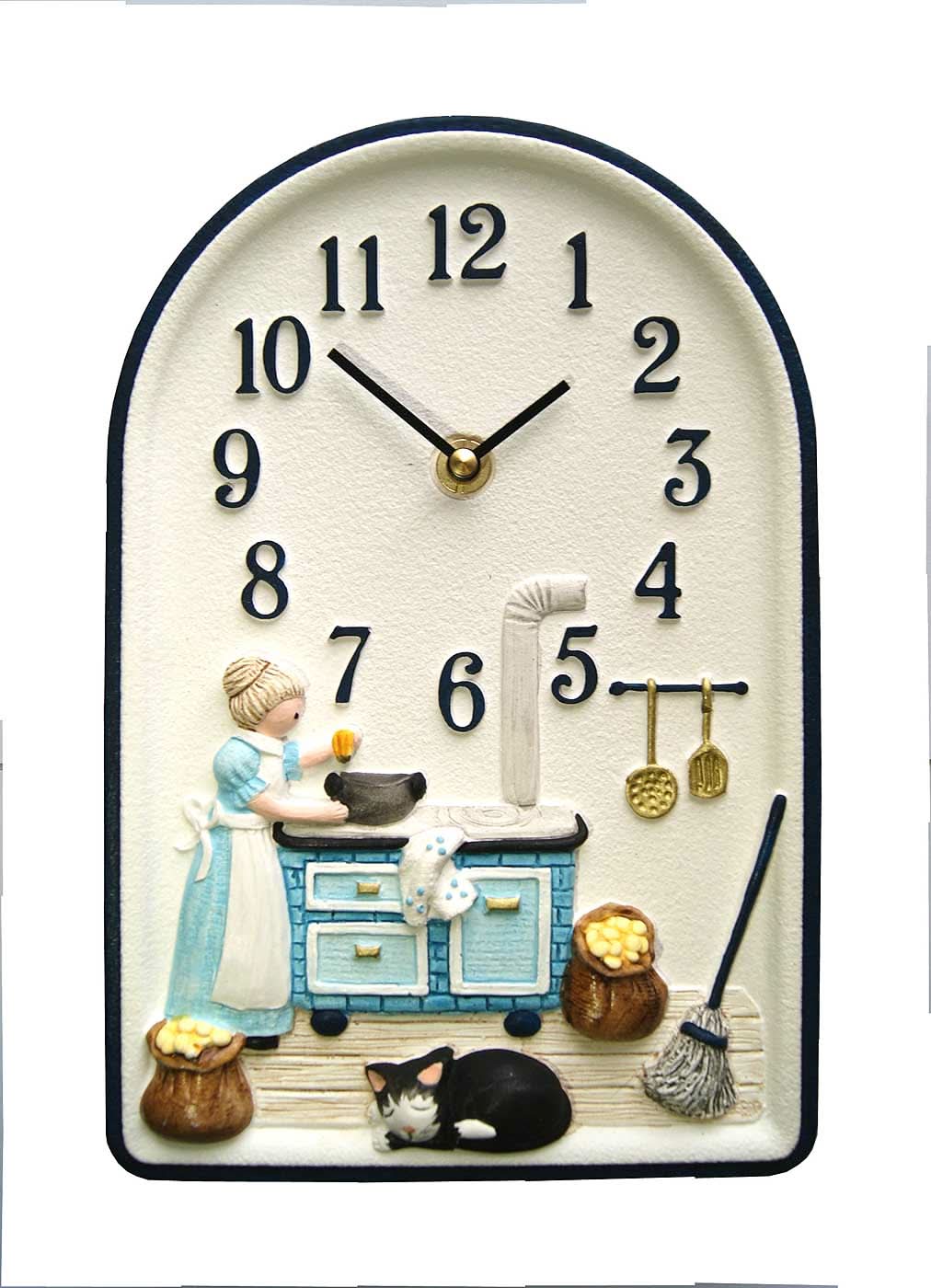 Terrastudio Wall Clock 25x16.5 cm Art Ceramic • Handmade • Made in Germany