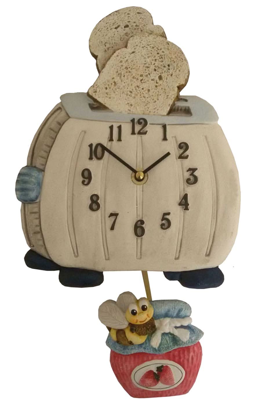 Terrastudio Wall Clock 19x22 cm Ceramic • Handmade & hand-painted • Quartz movement