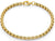 Bracelet Curb Chain Titanium Gold Plated Boccia Jewelry Model 030640218