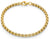 Bracelet Curb Chain Titanium Gold Plated Boccia Jewelry Model 030640220