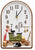 Terrastudio Wall Clock 25x16.5 cm Ceramic • Handmade in Germany • Nostalgic Kitchen Motif