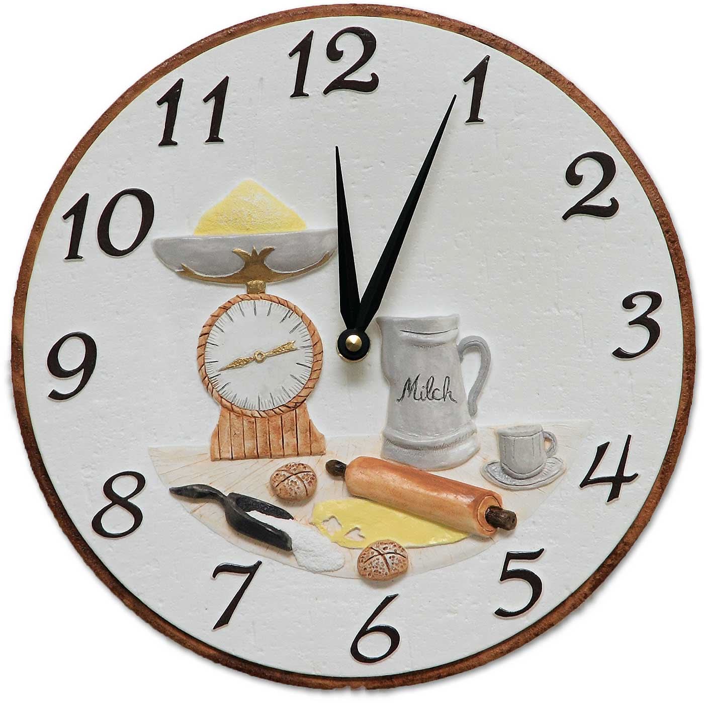 Terrastudio Wall Clock 26 cm Ø Ceramic • Hand-painted • Kitchen Motifs