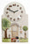 Terrastudio Wall Clock 35x23 cm Art Ceramic • Charming House Motif • Cozy Atmosphere