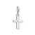 Charm Pendant Cross with Stone - 925 Sterling Silver
