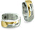 Titanium Creole Earrings with 2 Diamonds - Boccia Jewelry Model: 05045-04