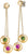 Drop earrings adorned with colorful tourmaline cabochons - Boccia Jewelry Model: 05052-02