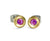 Stud earrings adorned with two pink tourmaline cabochons - Boccia Jewelry Model: 05053-05