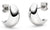 Titanium stud earrings, moon-shaped - Boccia Jewelry Model: 05089-01