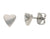 Titanium Stud Earrings, Heart - Boccia Jewelry Model: 05092-01