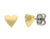 Titanium Stud Earrings, Heart Gold Plated - Boccia Jewelry Model: 05092-02
