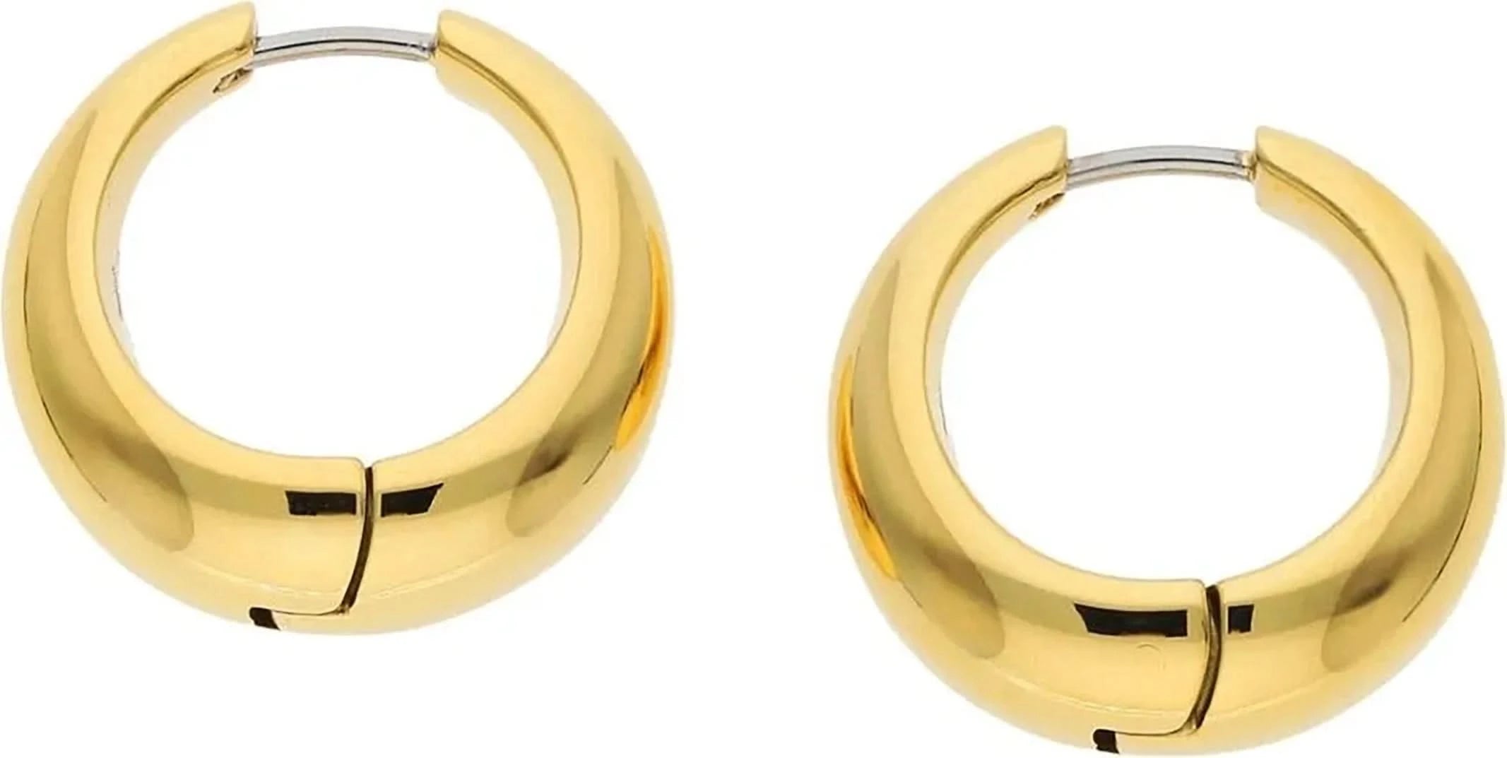 Titanium hoops, gold-plated - Boccia Jewelry Model: 05096-02