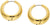 Titanium hoops, gold-plated - Boccia Jewelry Model: 05096-02