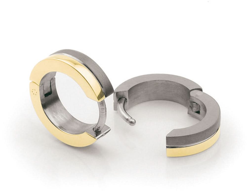 Partially gold-plated earrings - Boccia Jewelry Model: 0510-03