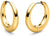 Titanium, gold-plated hoop earrings - Boccia Jewelry Model: 05100-02