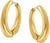 Titanium, gold-plated hoop earrings - Boccia Jewelry Model: 05100-02