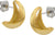 Titanium stud earrings, moon-shaped - Boccia Jewelry Model: 05101-02