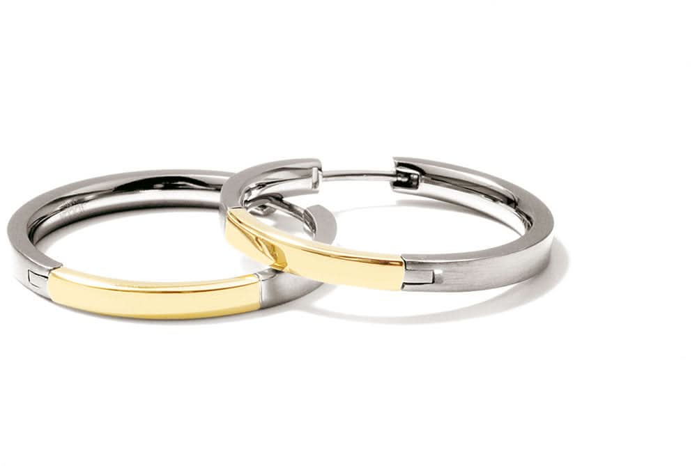 Partially gold-plated earrings - Boccia Jewelry Model: 0517-02
