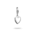 925 Sterling silver polished heart pendant with bail