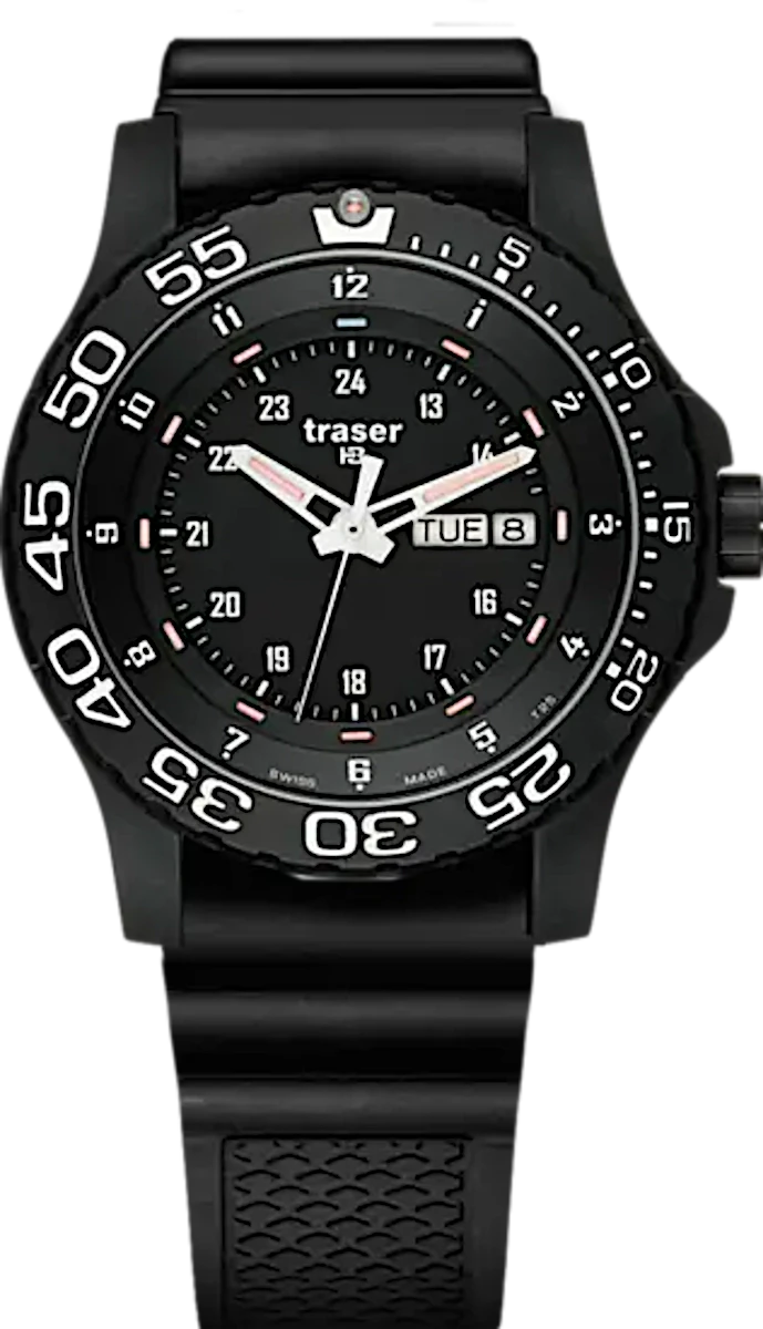 Traser P66 Elite Red 100378 Men's Watch • Trigalight H3 • Swiss Made