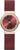 Bering Classic 10126-363 Women's Watch • Scratch-resistant Sapphire Crystal • Red Milanese Strap