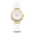 Bering Classic 10129-934 Damenuhr Goldfarben • Saphirglas • Weißes Silikonarmband
