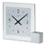 AMS Table Clock 16x19x4 cm Glass • Modern Design • Silent Quartz Movement