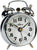 Atlanta Mechanical Twin Bell Alarm Clock 10 cm high 7.5 cm wide Metal • Luminous hands • Classic design