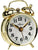 Atlanta Mechanical Twin Bell Alarm Clock 10x7.5x3.8 cm Metal Gold • Luminous Hands • Classic Design