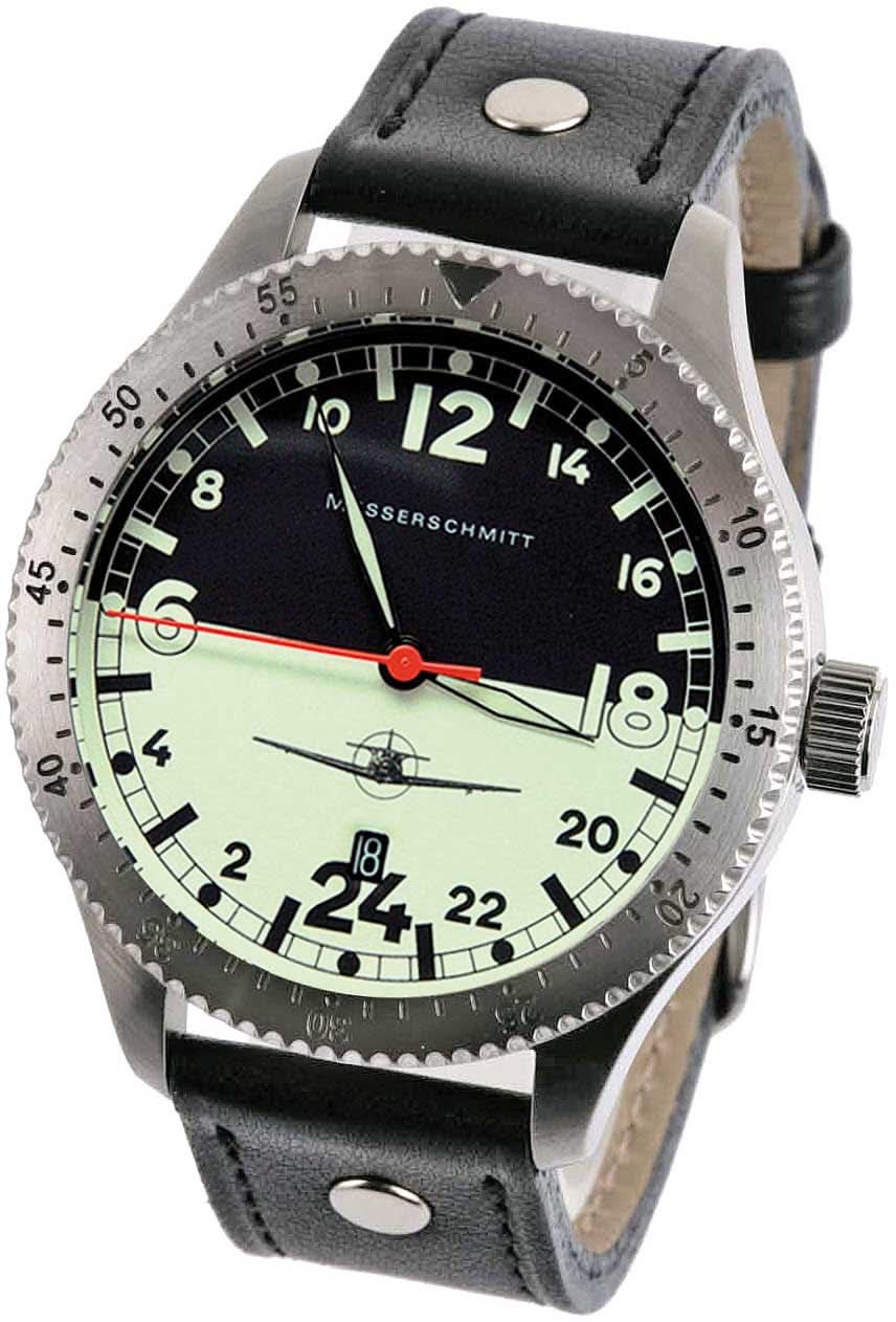 Messerschmitt ME 108 Night & Day ME108-24DR Men's Watch • Made in Germany • Pilot Design