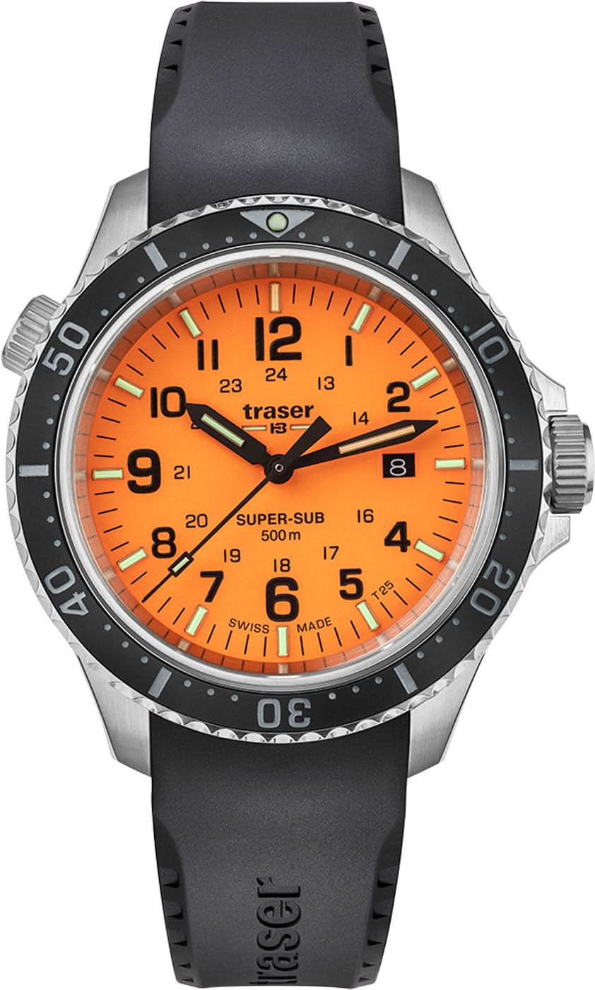 Traser P67 SuperSub 109380 Men's Watch • H3 Tritium Illumination • Swiss Made