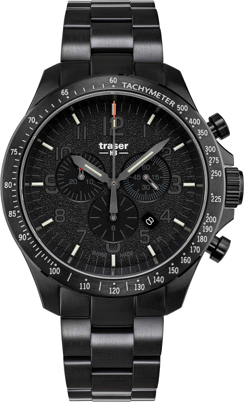 Traser P67 Officer Pro Chrono 109466 Men's Watch • Trigalight H3-Tritium • Swiss Made