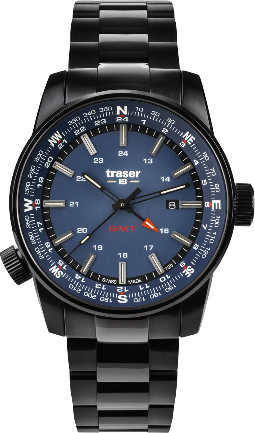 Traser P68 Pathfinder GMT 109524 Men's Watch • Trigalight • Swiss Made