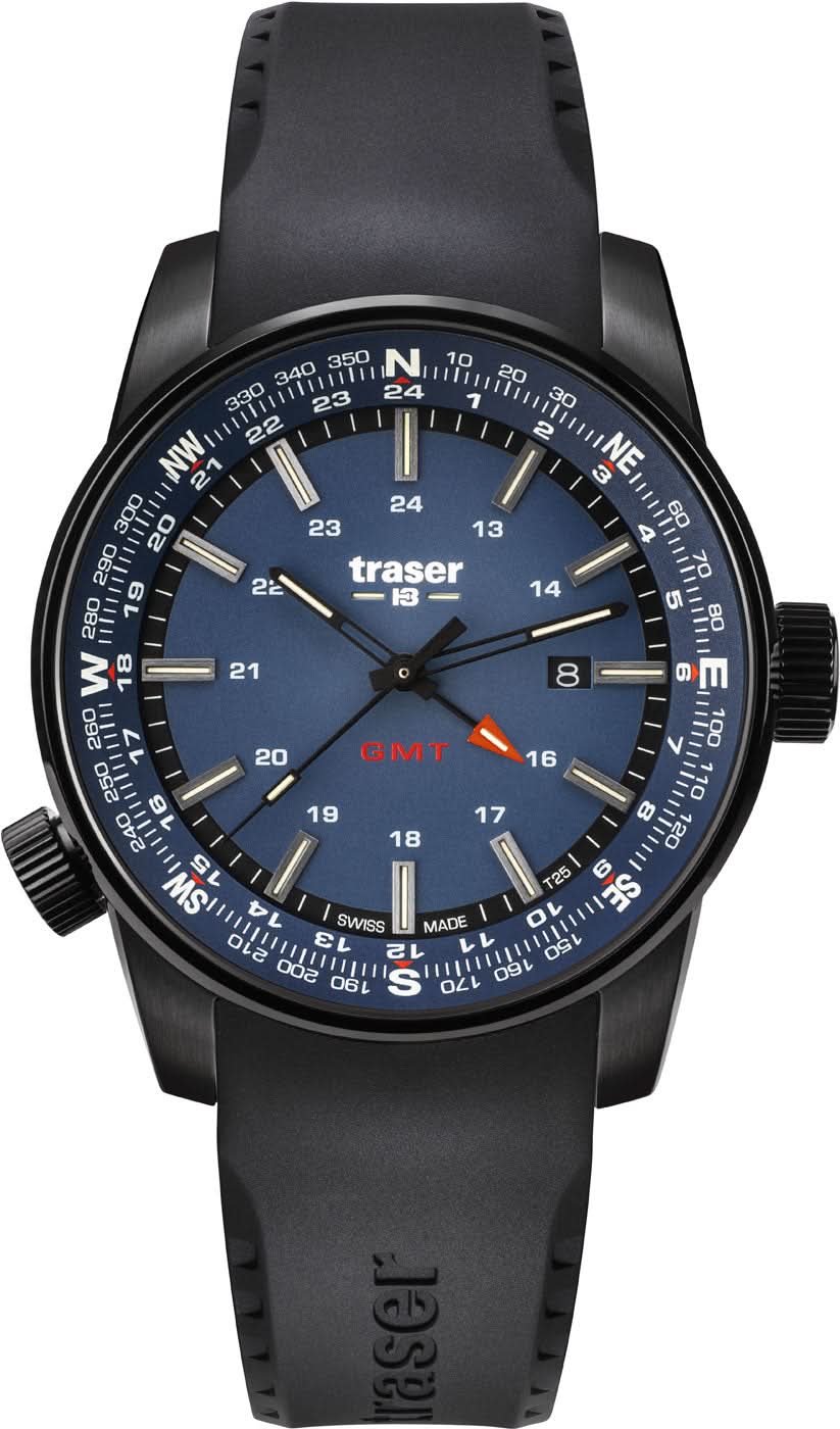 Traser P68 Pathfinder GMT 109743 Men's Watch • Trigalight H3 • Swiss Made