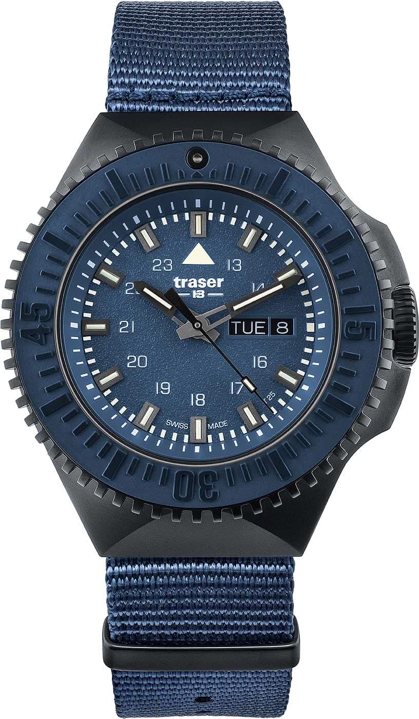 Traser P69 Black Stealth 109856 Men's Watch • Trigalight H3 • Swiss Made