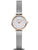 Bering Damenuhr mit roségoldenem Gehäuse und silbernem Mesh-Armband