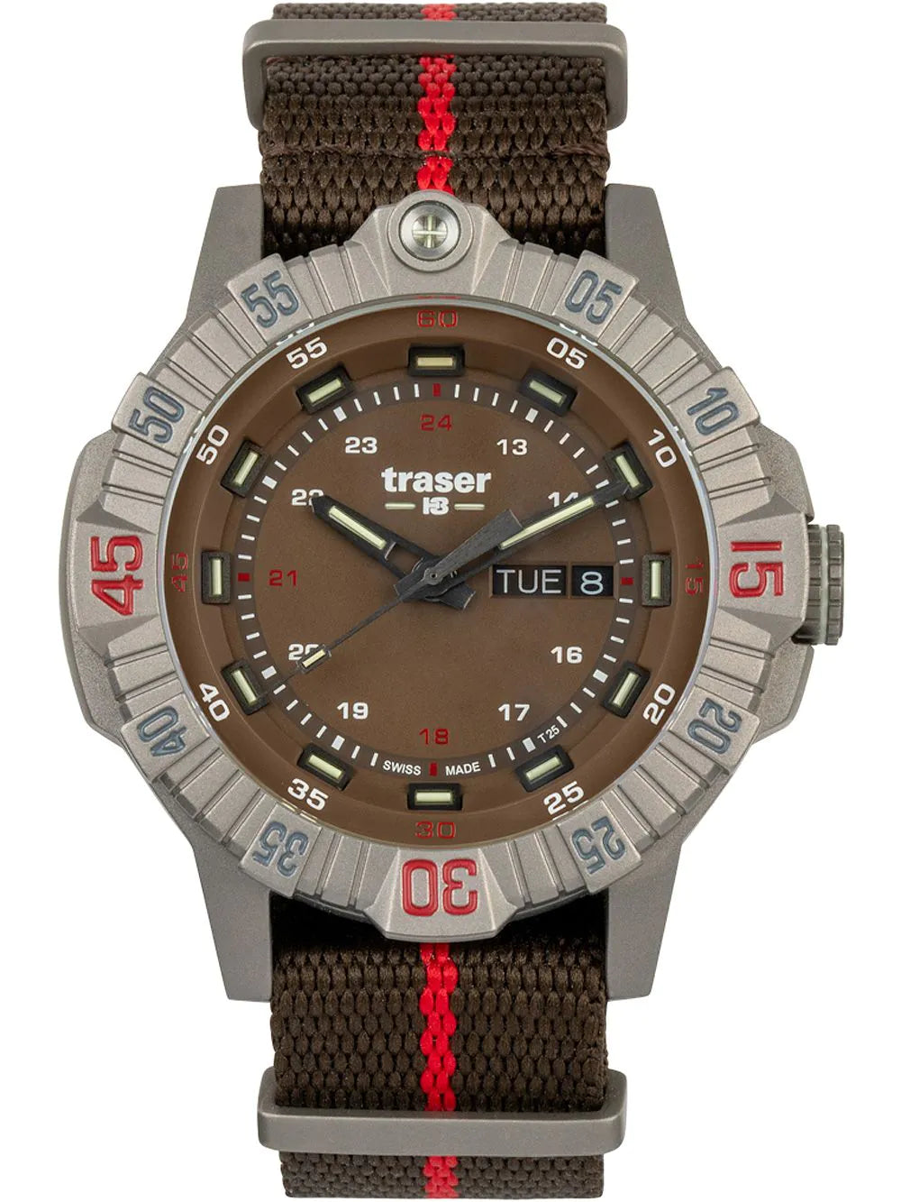 Traser P99 T Tactical Brown 110669 Men's Watch • Trigalight • Titanium