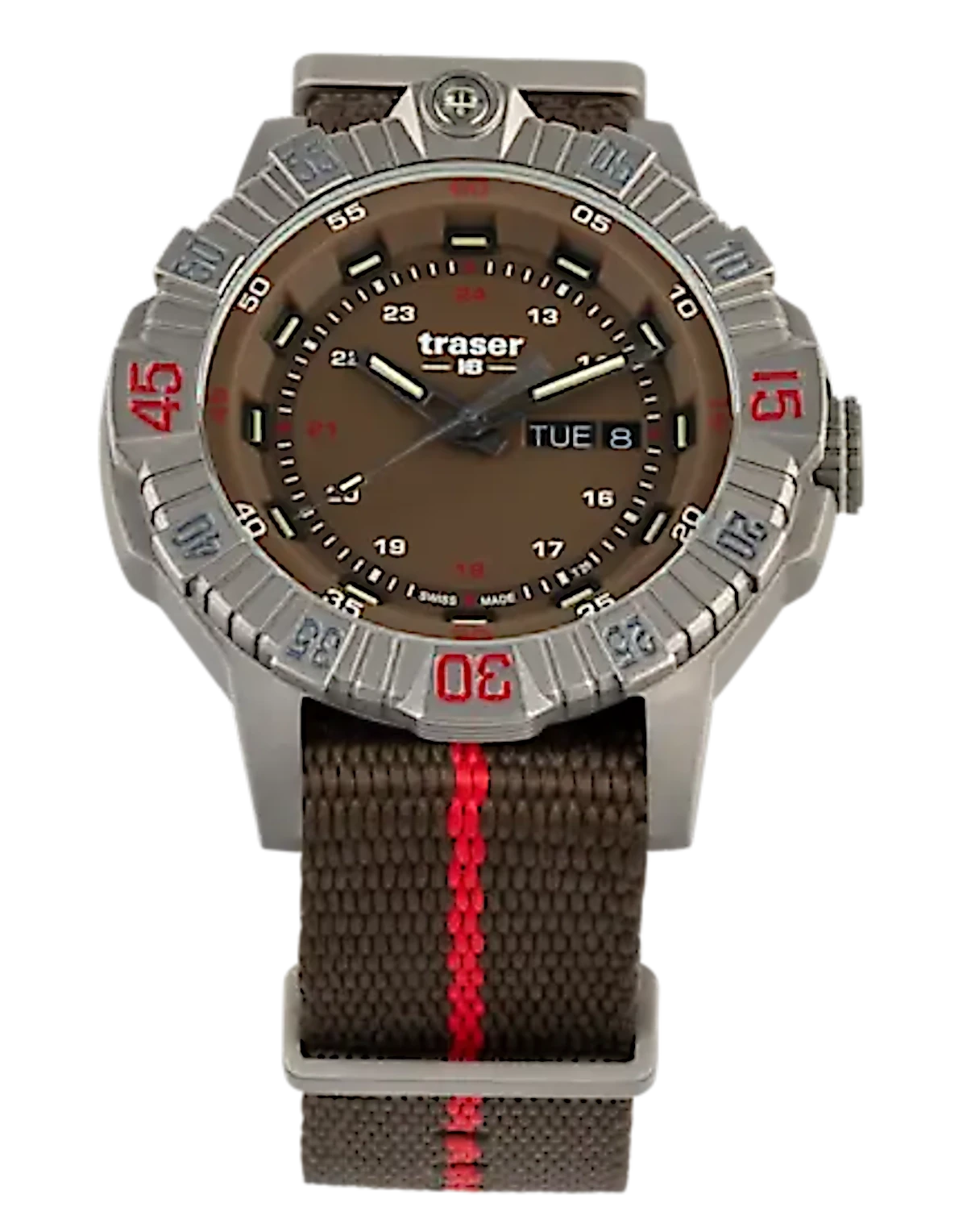 Traser P99 T Tactical Brown 110669 Men's Watch • Trigalight • Titanium