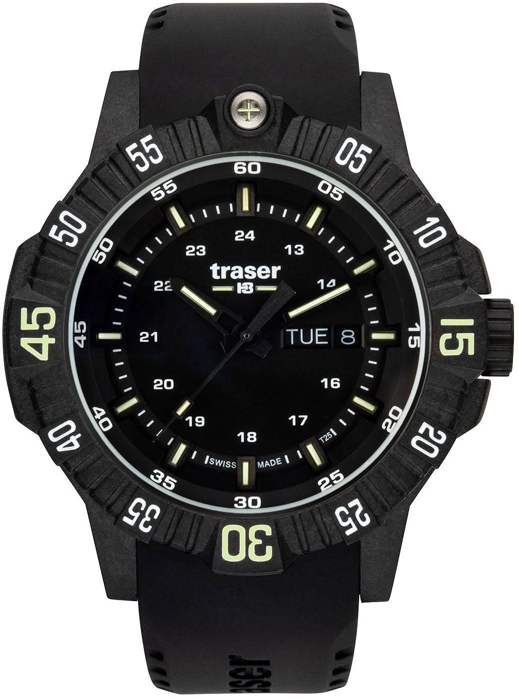 Traser P99 Q Tactical Black 110723 Men's Watch • H3 Tritium • Sapphire Crystal