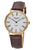 Regent F-1577 Damenuhr Braun/Goldfarben • Quarzwerk • Römische Ziffern