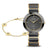 Bering 11435-732-GWP Ceramic Damen Armbanduhr Schwarz-Gold • Saphirglas • Keramikgehäuse mit Swarovski-Kristallen