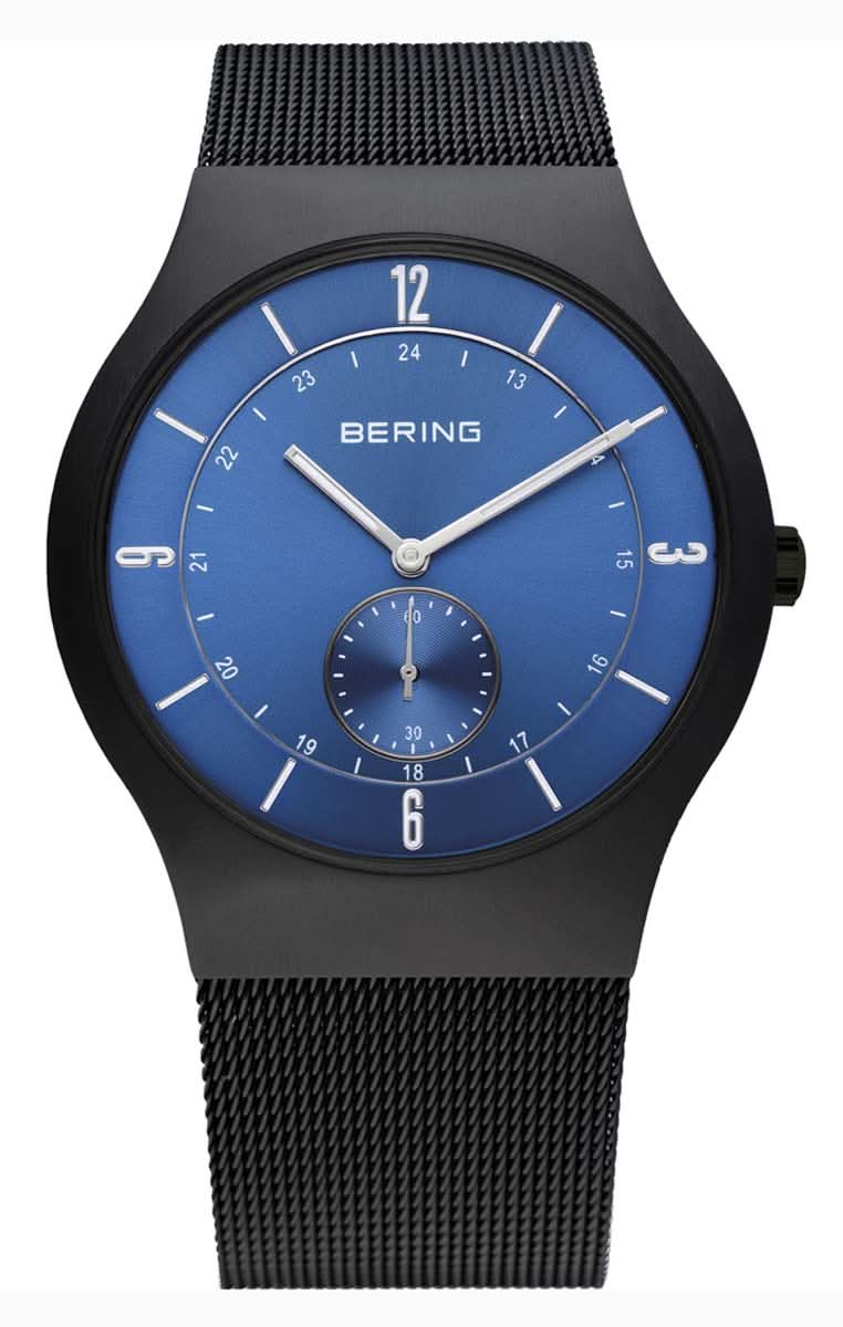 Bering Classic 11940-227 Men's Watch • Scratch-Resistant Sapphire Crystal • Fine Milanese Strap