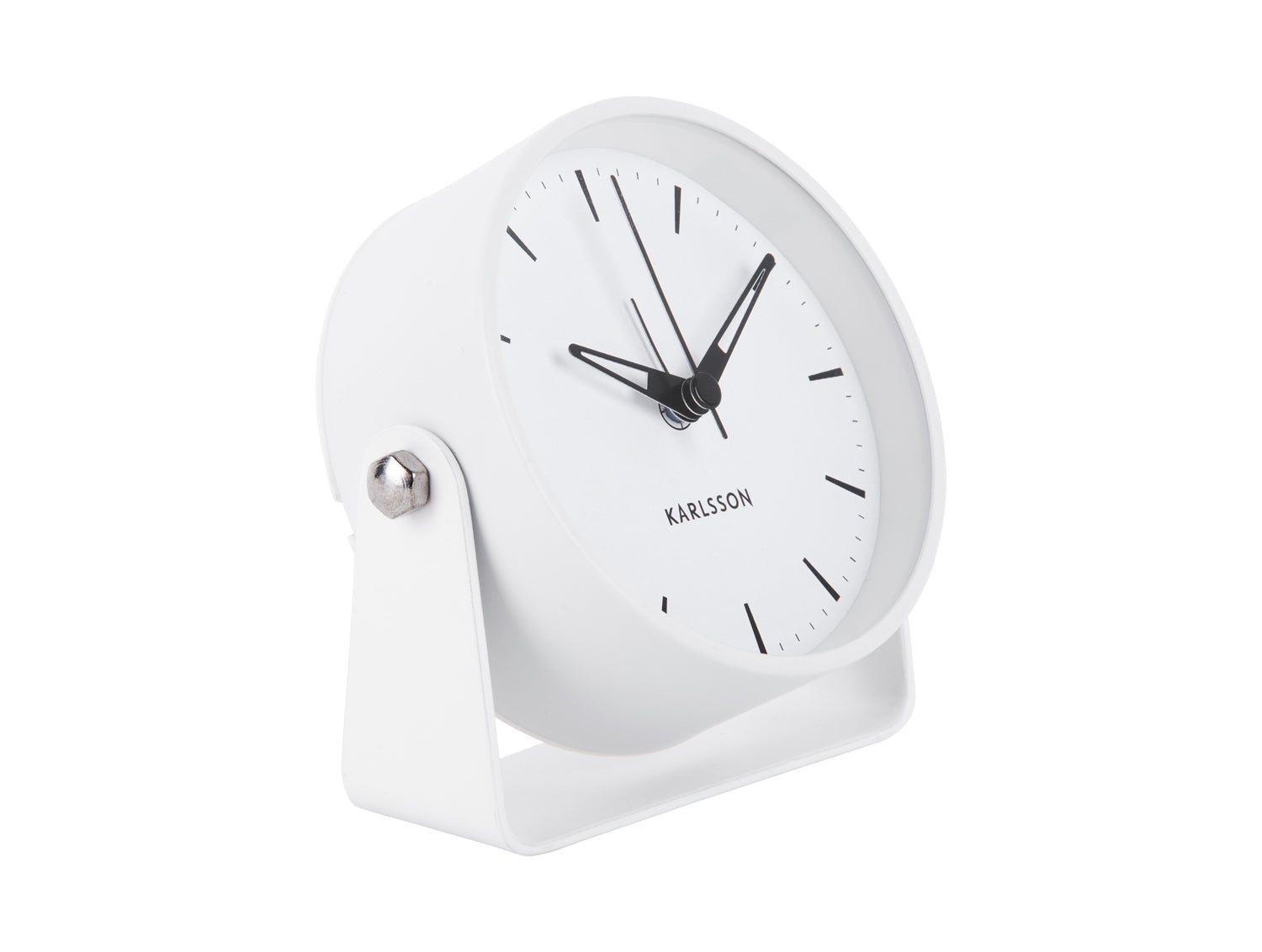 Karlsson Calm KA5937WH Wecker Weiß • Geräuschloses Sweep-Werk • Design Armando Breeveld