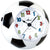 Atlanta Children's Alarm Clock Football Shape 11x11x10 cm Plastic • Musical Alarm • Silent Second Hand